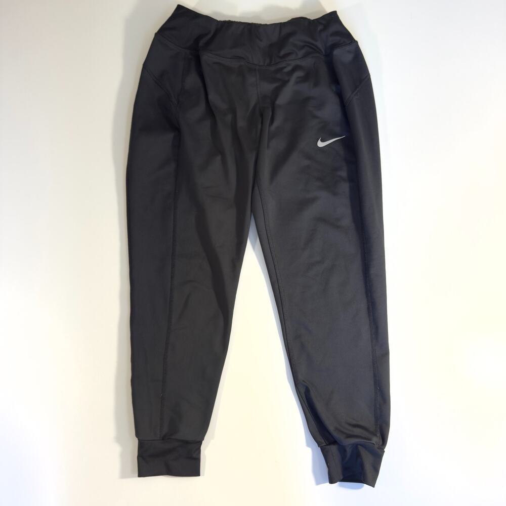 Nike Dri Fit Womens Small Black Tapered Joggers Running Athletic Track Pants
